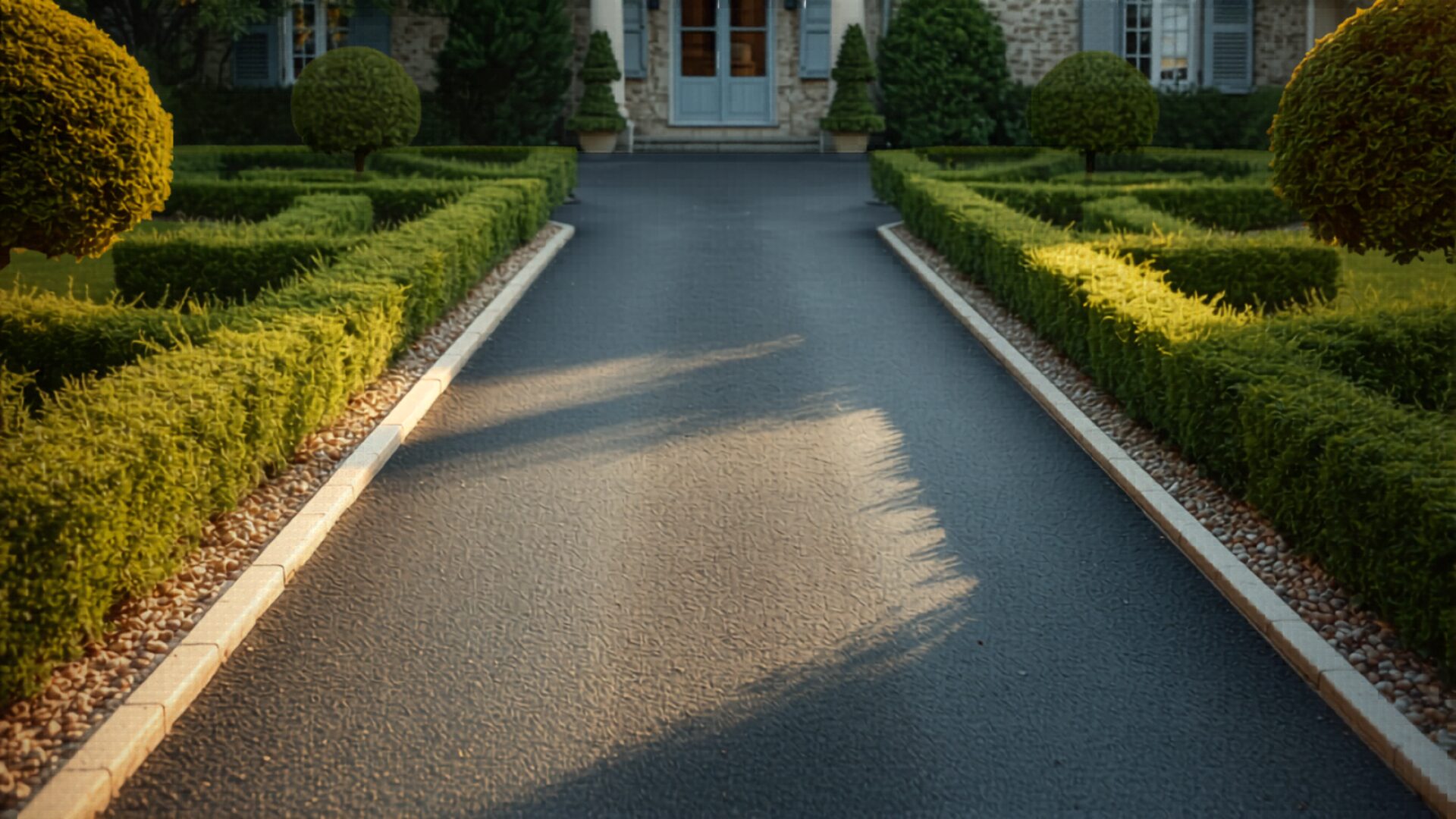 allée de jardin rénovée par daniel moquet prix au m2 enrobé gris