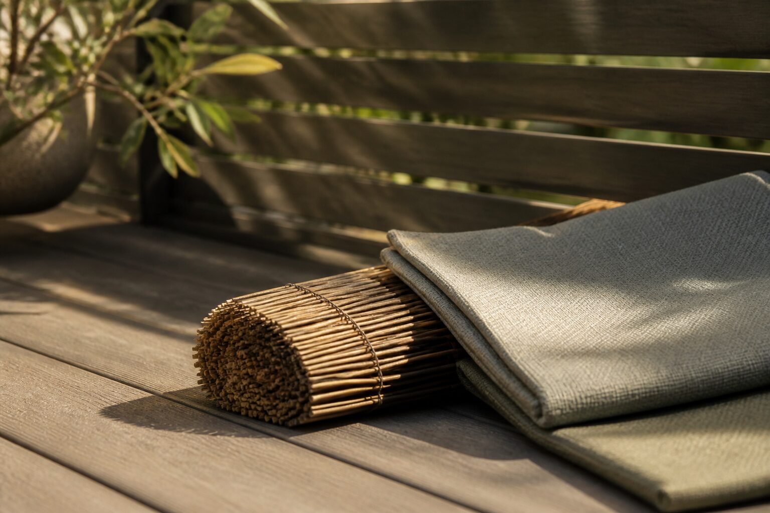 Comparatif de matériaux de brise-vue sur une terrasse en bois composite
