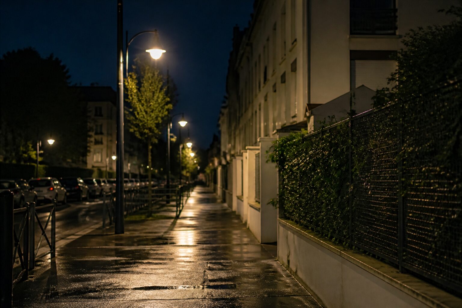 Sécurité quartier Argenteuil rue éclairée la nuit