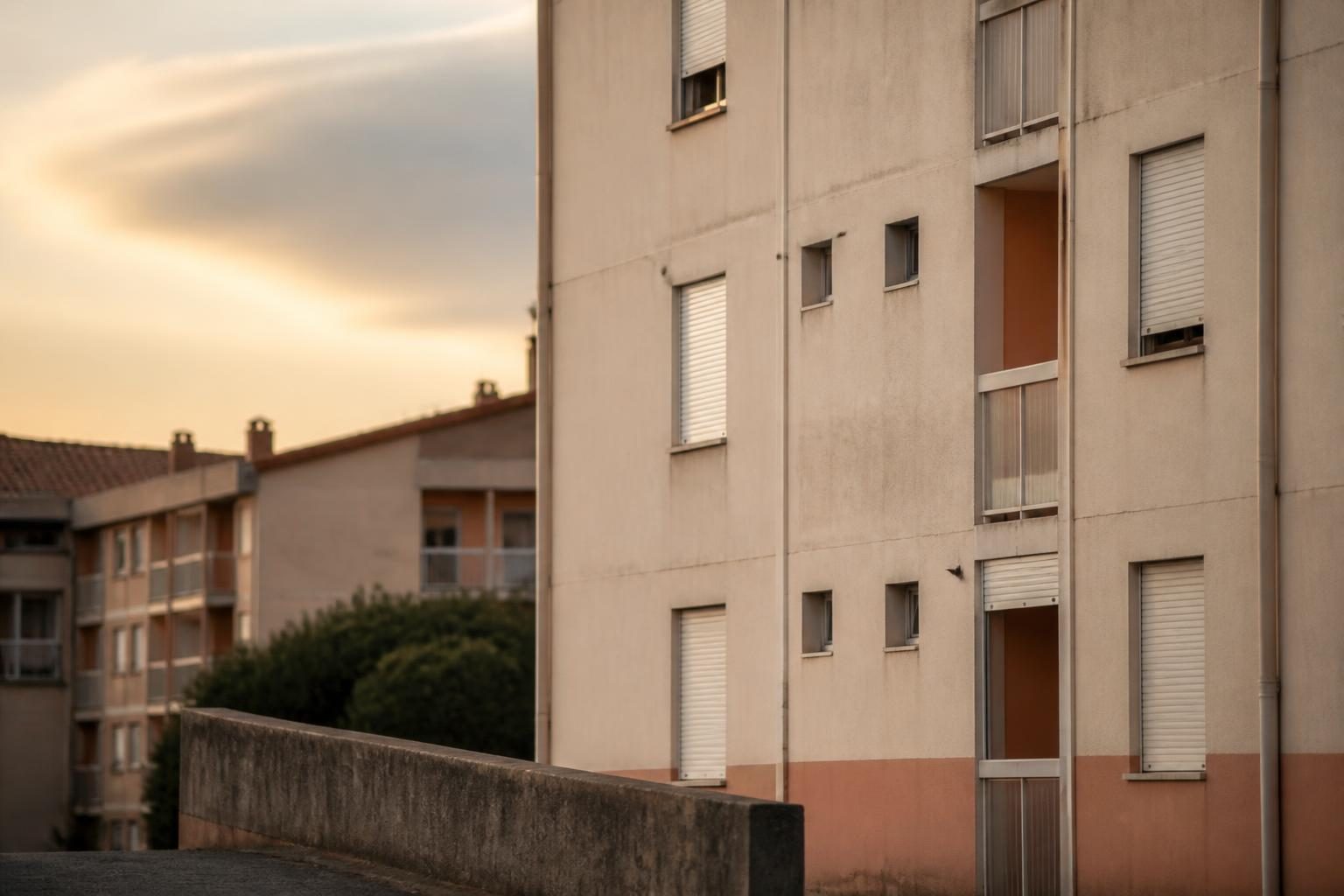 Rue résidentielle bordée de logements sociaux à Saint-Raphaël