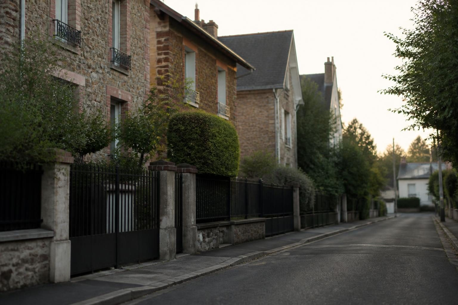 Rue résidentielle calme d'un quartier de Nogent-sur-Marne