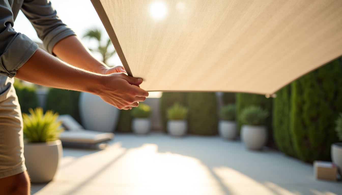 Poser une toile d’ombrage sur sa terrasse sans erreur