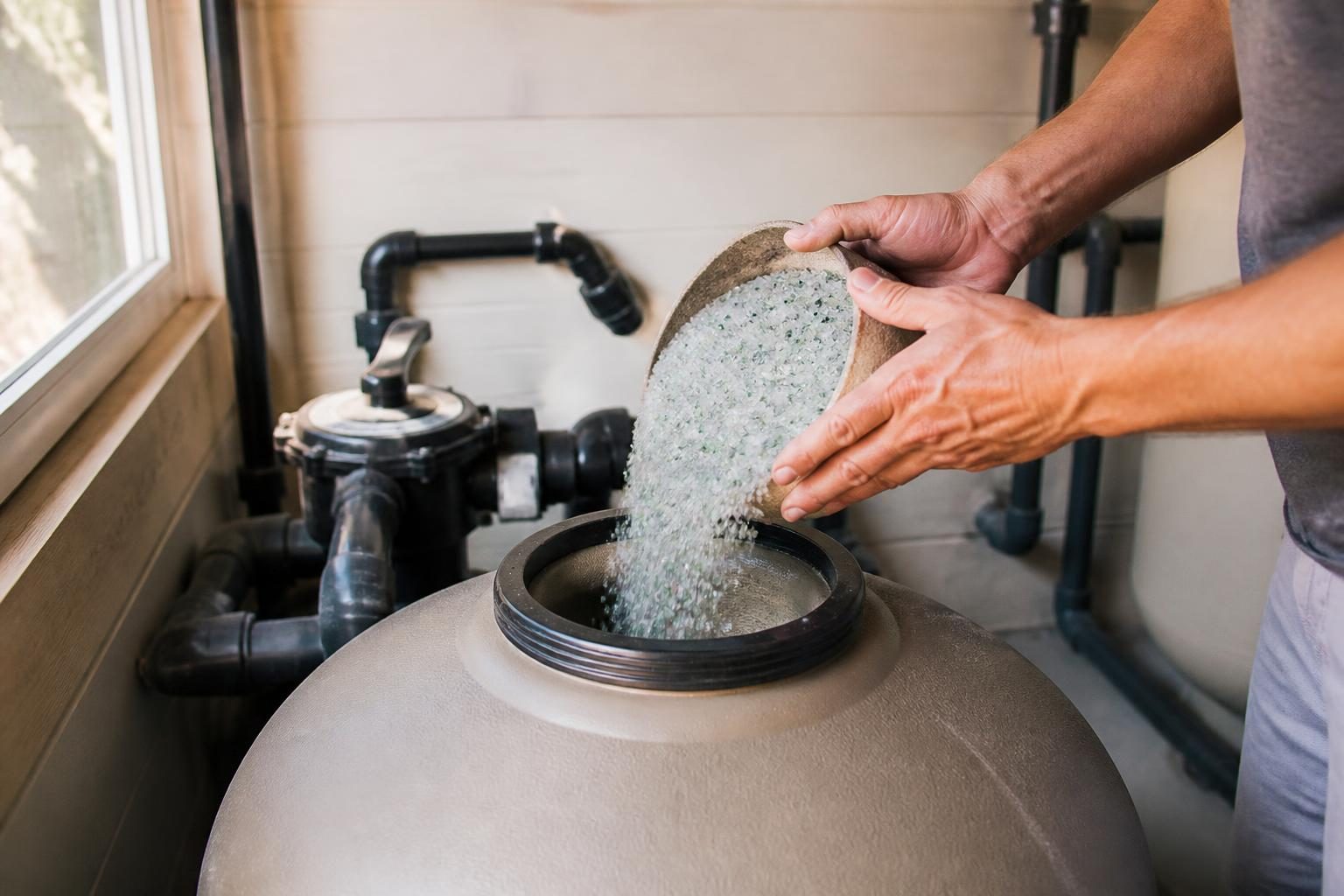 Combien de sac de verre pour filtre piscine ?