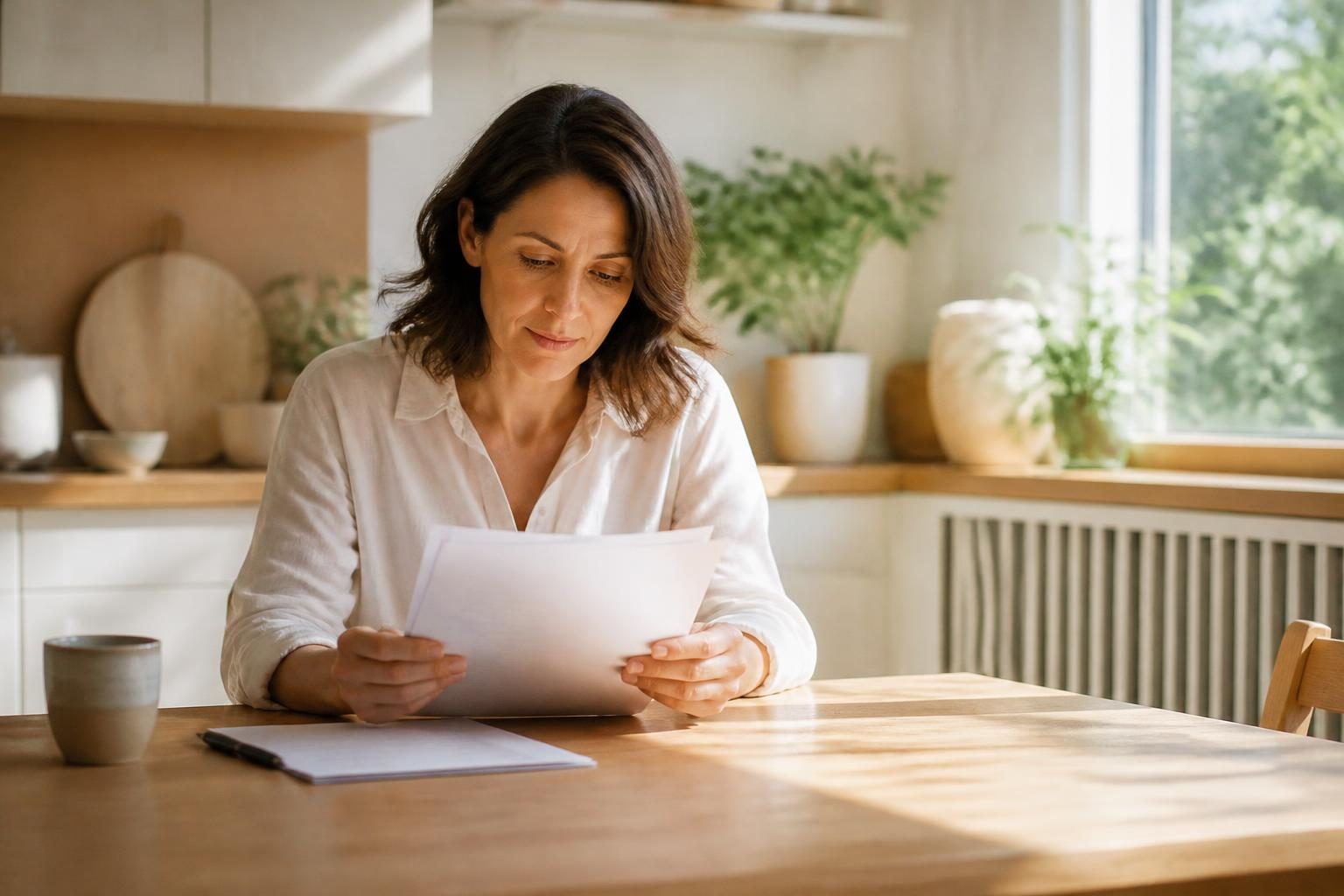 Propriétaire consultant son bail d'habitation pour vérifier l'identifiant fiscal du logement